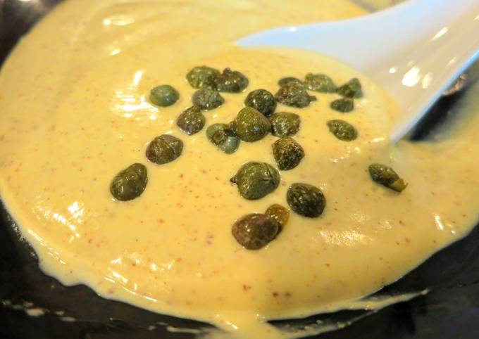 Quick & Easy Brown Mustard Aioli with Capers