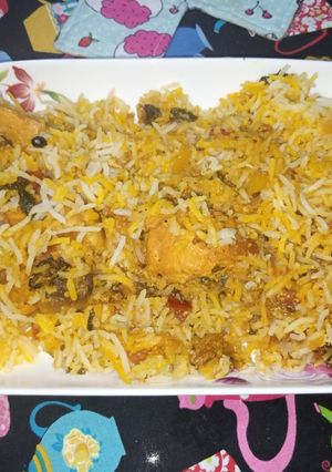 A picture of Chicken Lemon Biryani.