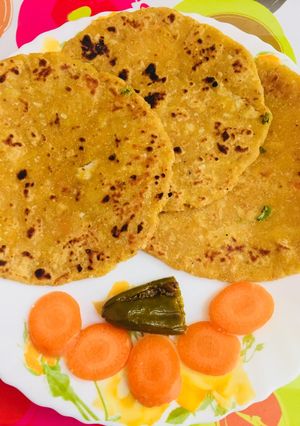 A picture of Sama flour mazza flour mix vegetables paratha# millets.