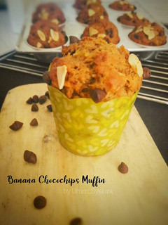 Foto resep Banana Chocochips Muffin No Mixer
