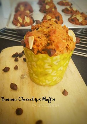 Foto resep Banana Chocochips Muffin No Mixer