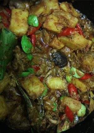 Foto resep Sambal goreng ati + kentang + petai simple