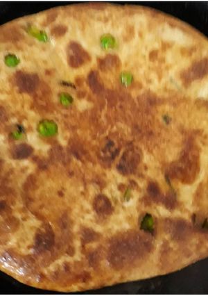 A picture of Peas Capsicum Paratha.