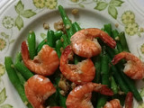 Tumis buncis udang simple
