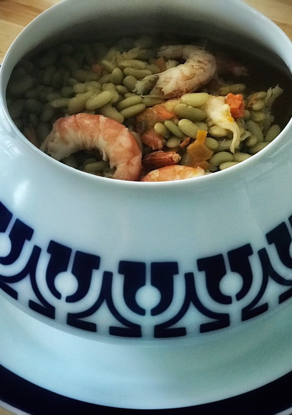 Una foto de Verdinas con langostinos
