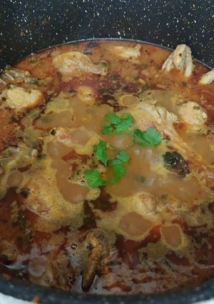 A picture of Desi Chicken Curry.