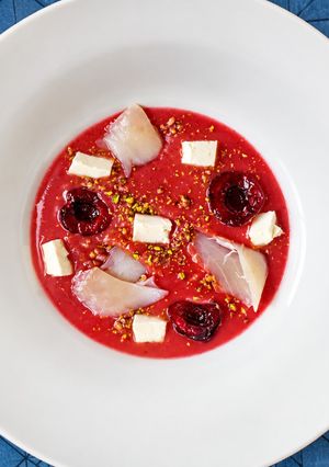 Una foto de Gazpacho de Cereza