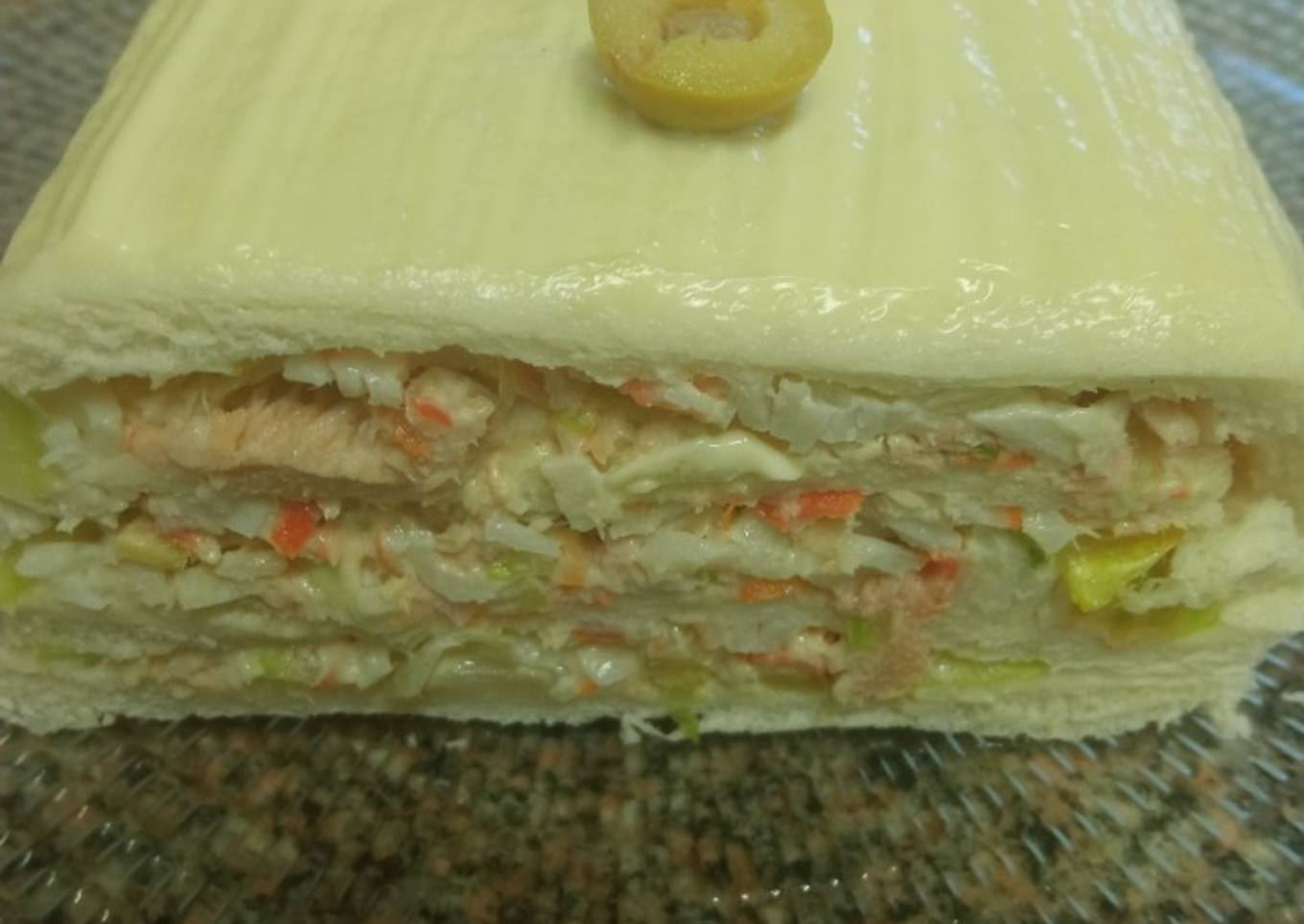 Pastel de pan bimbo