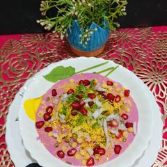 A picture of Healthy Beetroot Pulp Tikki Chaat.