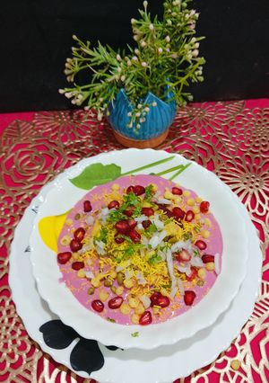 A picture of Healthy Beetroot Pulp Tikki Chaat.