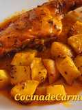Conejo al horno adobado
