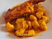 Una foto de conejo asado al horno