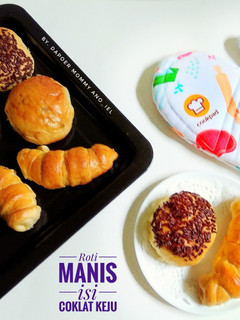 Foto resep Roti Manis isi Coklat Keju