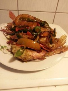Foto resep Kakap merah tumis bangjo