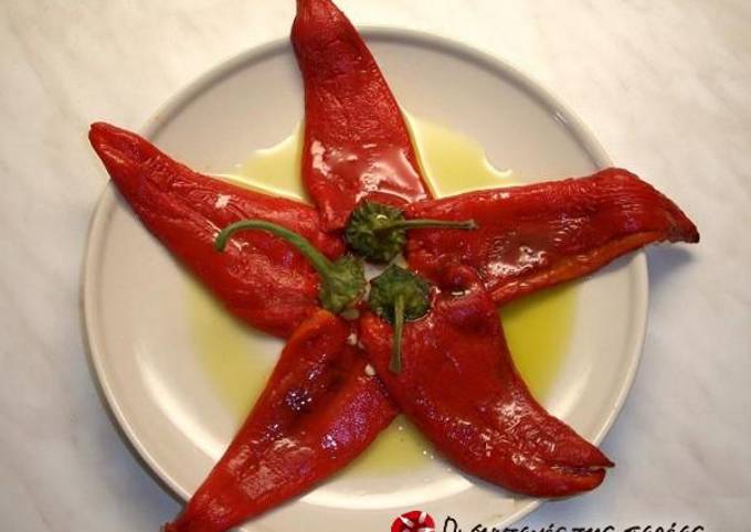 Grilled sweet red peppers