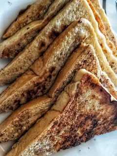 A picture of French toast.