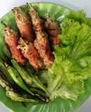 Thịt cuộn nấm kim châm