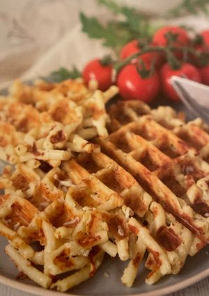Macaroni and Cheese-Waffeln Rezepthauptbild