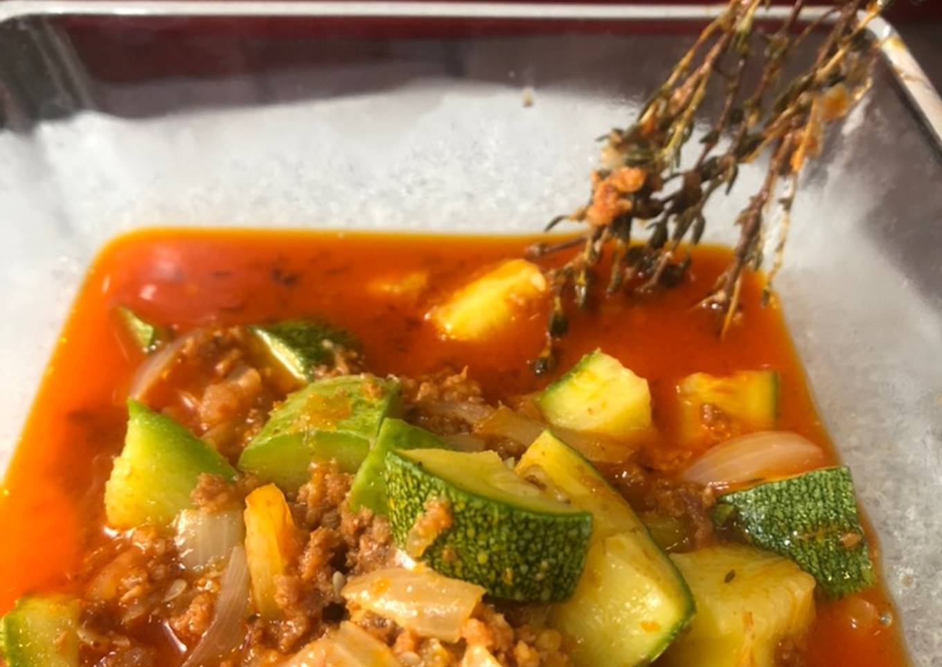 Sopa de calabazas con chorizo