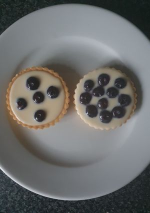A picture of Homemade Custard Blueberry Tartlets.