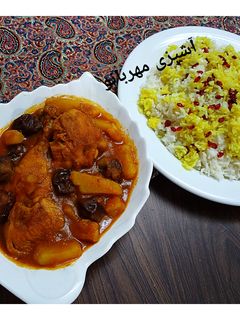 عکسی از دستور خورش آلو