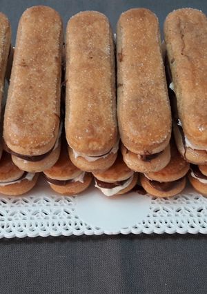 O poză a rețetei Pișcoturi cu nutella și mascarpone.