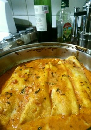 Una foto de Enchiladas de camarón