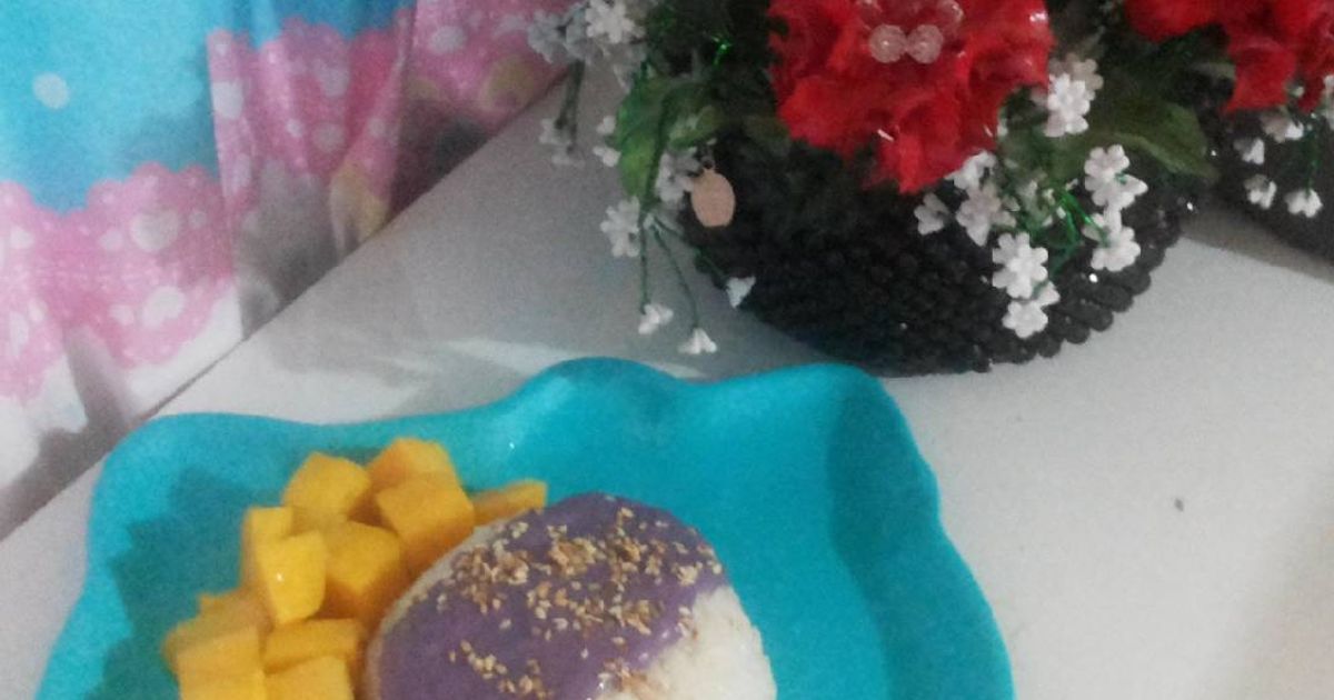 Resep Mango Sticky Rice Ubi Ungu Ala Saya oleh Mbu Na De De - Cookpad