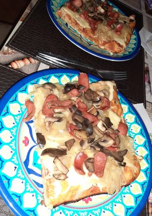Una foto de Pizza casera