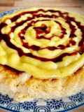 Tarta de requeixo al limón con lemon crud y caramelo