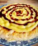 Tarta de requeixo al limón con lemon crud y caramelo