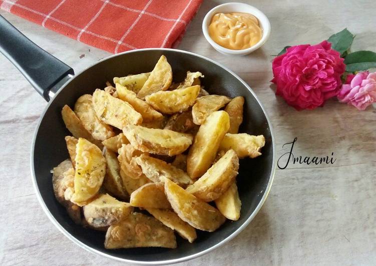 Cara Membuat Fried Potato Wedges yang Gurih