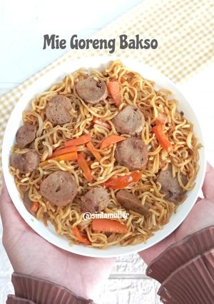 Foto resep Mie goreng bakso