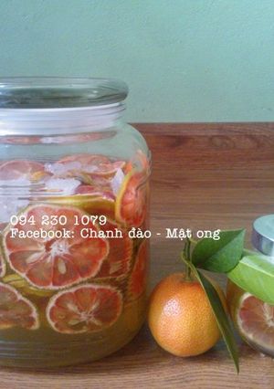 Hình của món Chanh đào mật ong giàu vitamin và trị ho khi gió mùa về!.