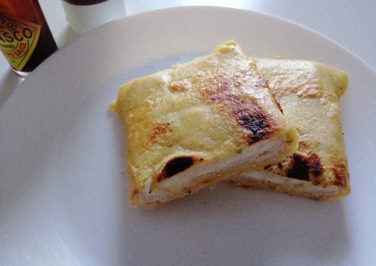 Cheesy Omelette (without eggs)