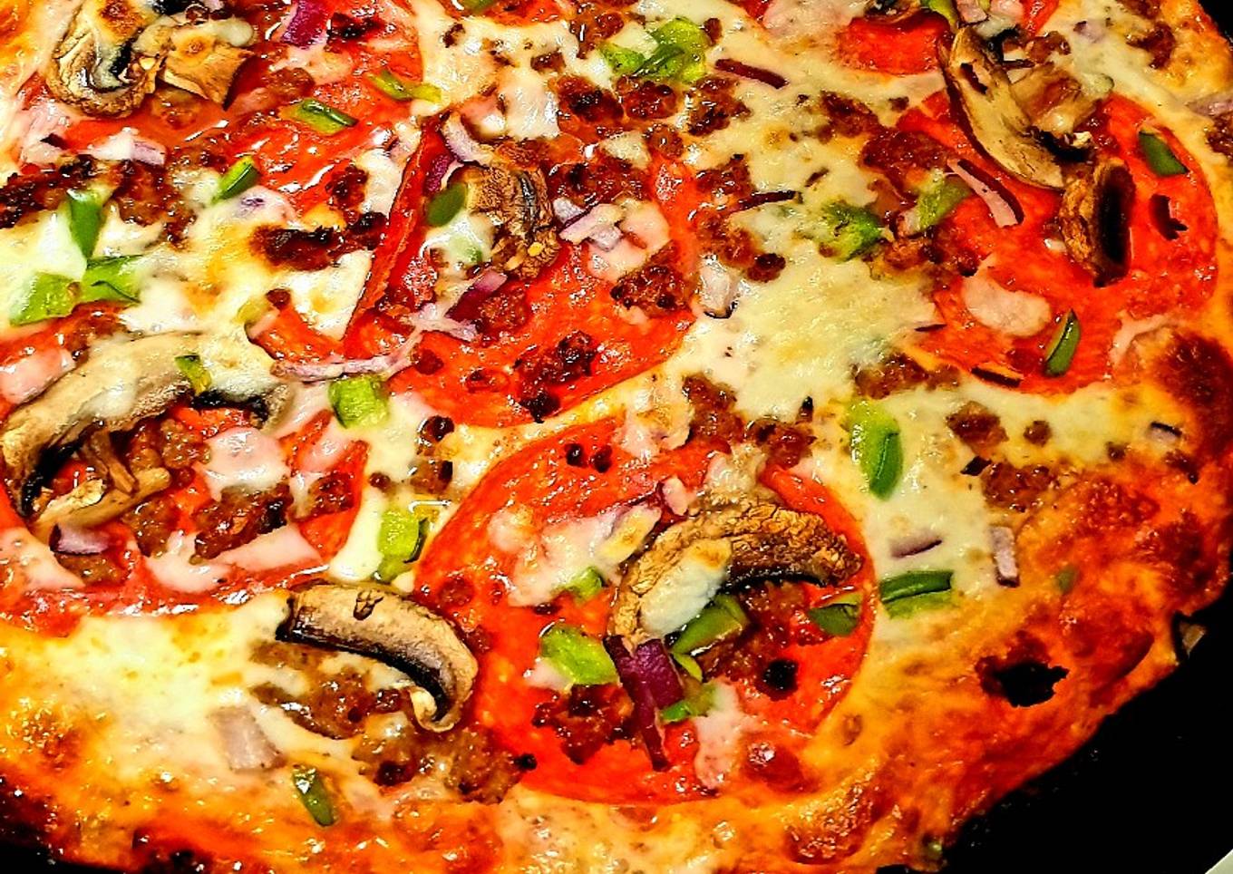 Wholewheat Garlic Pan Pizza Dough