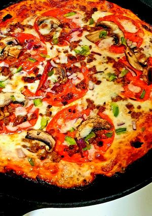 A picture of Wholewheat Garlic Pan Pizza Dough.