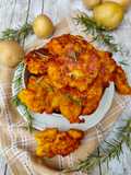 Potato, Rosemary, and Cornflake Fritters