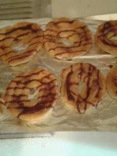 Una foto de Donuts rellenos de sirope de milka
