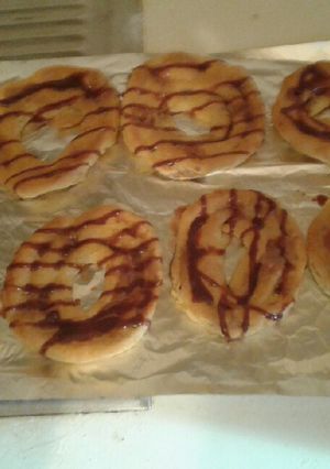 Una foto de Donuts rellenos de sirope de milka