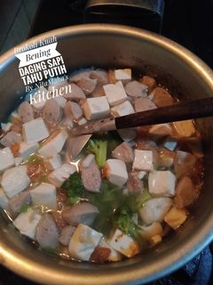 Foto resep 53. Brokoli Kuah Bening Daging Sapi Tahu Putih