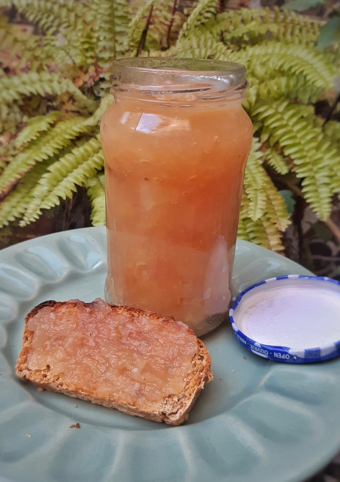 Una foto de Mermelada/compota de manzana light sin azúcar agregada