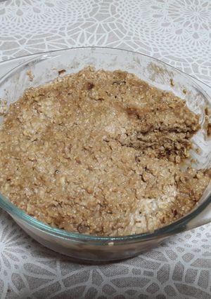 Foto principal de Pastel de avena para desayuno sin horno, sin harina, sin gluten y vegano🍰