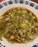 ผักกาดขาวผัดหมูสับ