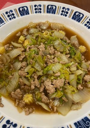 รูปของ ผักกาดขาวผัดหมูสับ