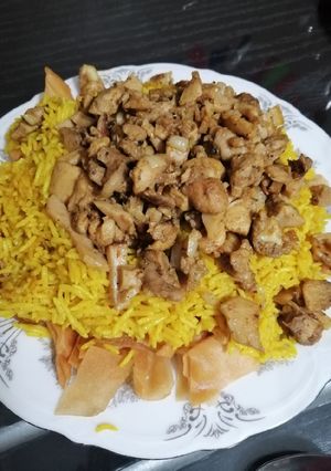 صورة لوصفة فتة شاورما فراخ
