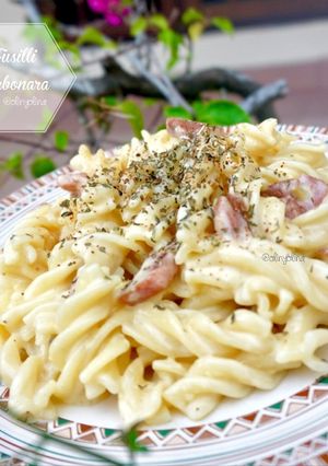 Foto resep Fusilli Carbonara (Pasta/Spaghetti)