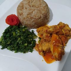 A picture of Rice with peanut butter.