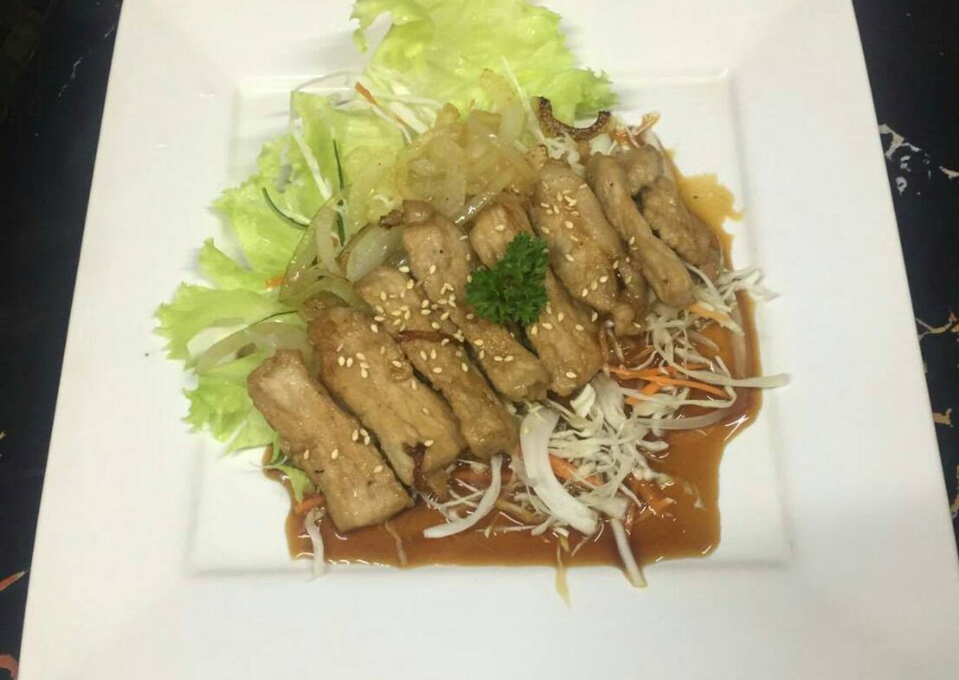 Buta steak shongayaki