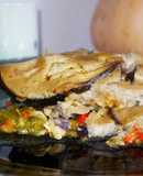 Lasaña vegetal con pollo y crema de champiñones #por una diabetes con sabor *sin harinas